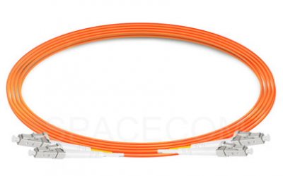 SPACECOM LC/UPC-LC/UPC Multimode dual Optical Fiber Patch Cord-2.0mm LSZH