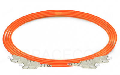 SPACECOM SC/UPC-SC/UPC Multimode dual Optical Fiber Patch Cord-2.0mm LSZH