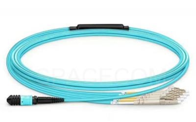 SPACECOM MPO-LC Multimode Fiber Branch Patch Cord LSZH