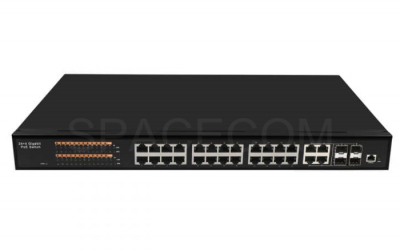 SPACECOM 16-Port Gigabit Managed PoE Switch with 4 SFP Combo